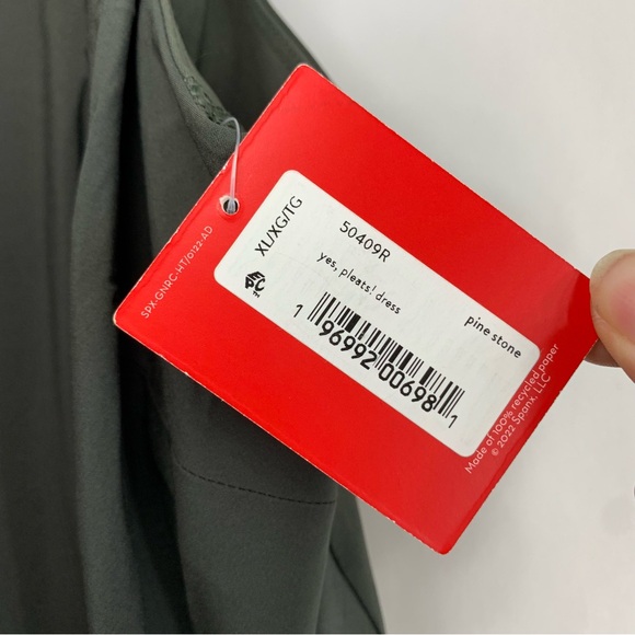 NWT Spanx Yes Pleats! Dress Pine Stone Green, size XL - Picture 4 of 11